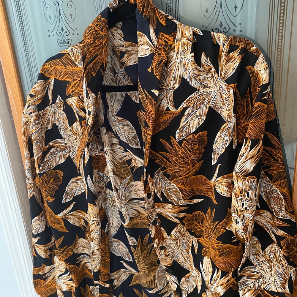 Pretty Little Thing Leaf Button Down - image 1